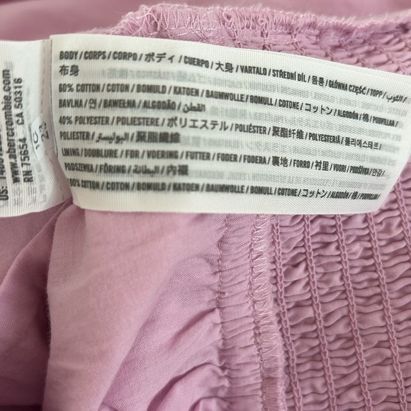 Abercrombie & Fitch Tie Front Puff Sleeves Cropped Top , sz : medium - Picture 11 of 11